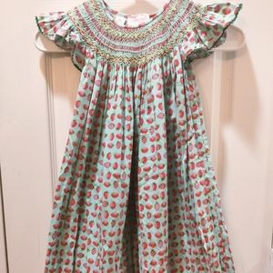 Rosalina Collections 6Y blue with red strawberries